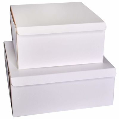 Weiße einfache Kuchen-Pappschachtel oder Farbdruck Eco freundliches 10