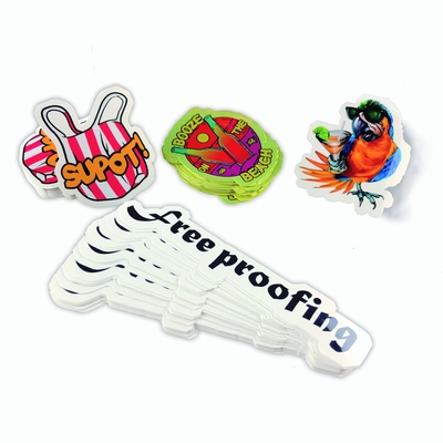 Self Adhesive Adhesive Sticker Die Cut PVC Sticker Waterproof CMYK Priting