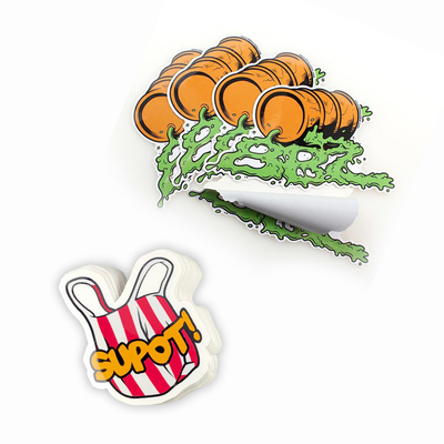 Self Adhesive Adhesive Sticker Die Cut PVC Sticker Waterproof CMYK Priting
