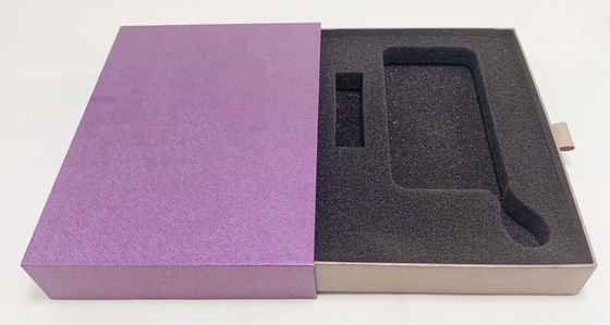 Exquisite Hotel Gift Packing Boxes Cardboard Drawer Box Gold Color Logo