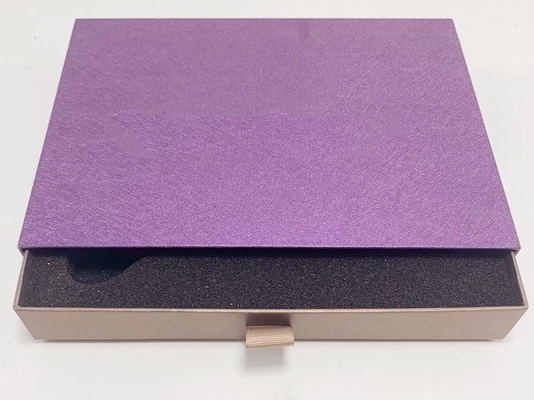 Exquisite Hotel Gift Packing Boxes Cardboard Drawer Box Gold Color Logo