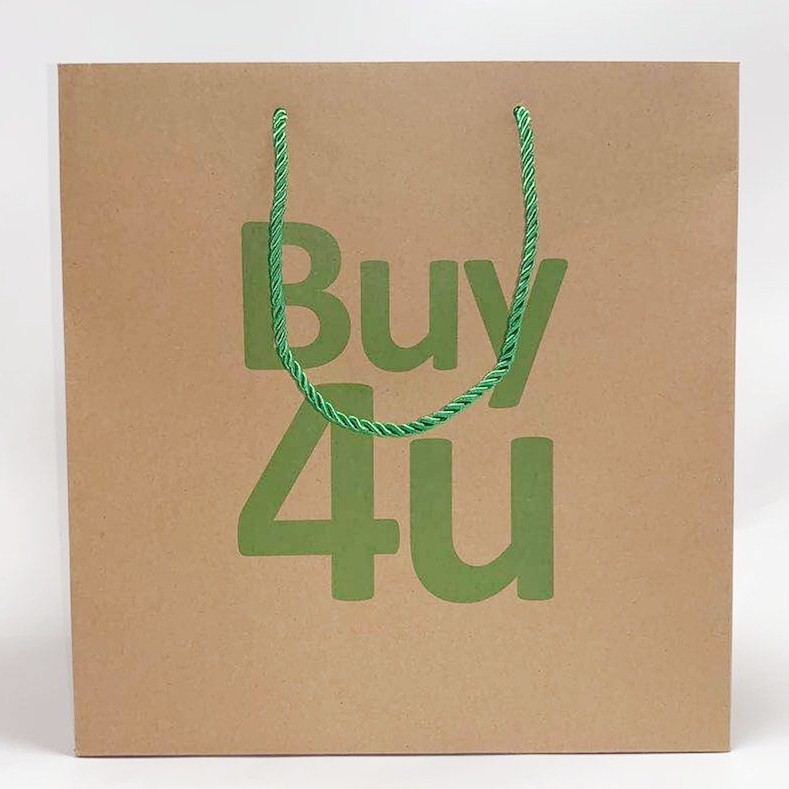Beautiful Custom Brown Paper Bags Gift Clothes Packing Bag With Mixed Rope