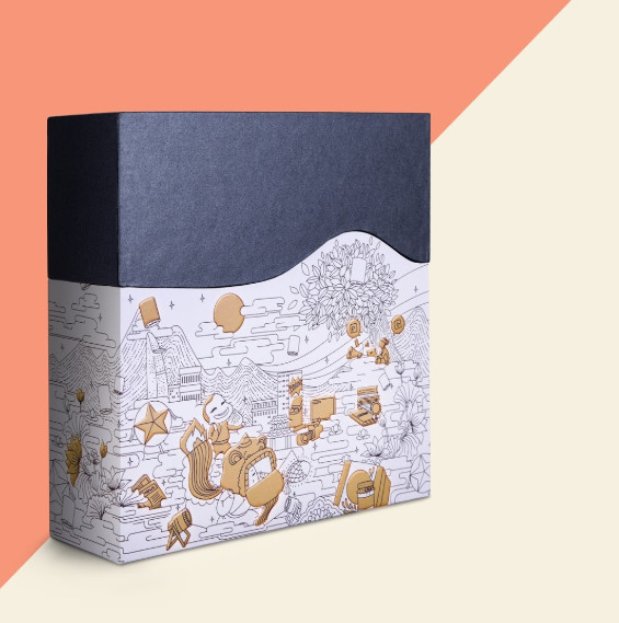 Plastic Insert Printed Paper Boxes Moon Cake Recycled Cardboard Boxes