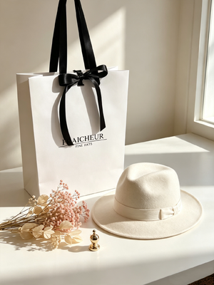 Guter Preis Recycelte Geschenktüten elegante weiße Papiertüten mit dekorativer Schleife und breiten Satinbandgriffen, die Textur und starke Wiedererkennung bieten Online