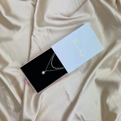 Guter Preis Custom Jewelry Paper Box aus starrem Karton mit mattem Laminat erhältlich in Flip-Ladenschublade und zwei Stück-Box-Stile mit Warmstempel-Riegelung und UV-Druck online