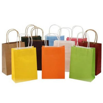 Guter Preis Farbiges Kraftpapier-Taschen-Kraftpapier-Fördermaschinen-Säckchen mit Papiergriffen Online
