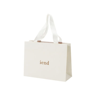 Guter Preis Luxus Druckband-Tragebeutel strukturiertes Recyled-Geschenk sackt Gold-LOGO ein Online