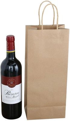 Guter Preis Papiertüte-Kraftpapier-Einkaufspapier-Wein-Drucktasche Eco freundliche aufbereitete Online