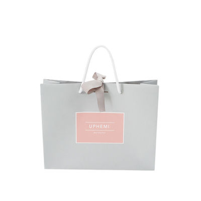 Guter Preis Eco bereitete Kraftpapier-Hochzeits-Zugschnur-Taschen der Geschenk-Taschen-200gsm weiße auf Online