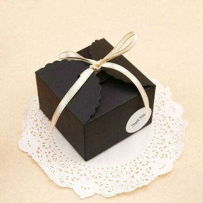 Guter Preis LSX-schwarze Papierkasten-Geburtstags-Hochzeits-Bevorzugung Bomboniere-Kuchen-Kerzen-Geschenkboxen Online