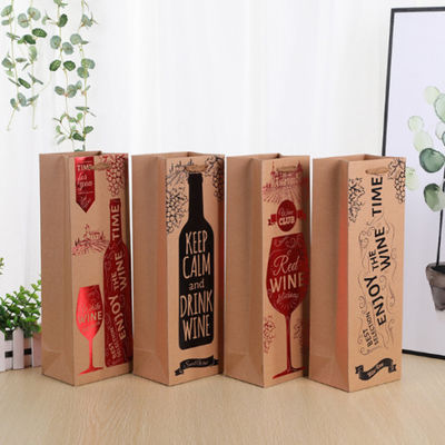 Guter Preis Wein-Flaschen-Geschenk-Taschen-Gewohnheit Druckpapiertüten für Geburtstags-Hochzeiten Online