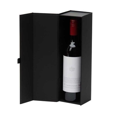 Guter Preis Personifizierter Wein-Geschenkbox-magnetische einzelne Rotwein-Flaschen-Verpackenkasten Online