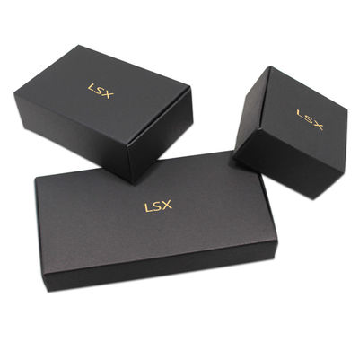 Guter Preis Leeres Schwarz-Karten-Goldstempelnoberflächenlogo der Schokoladen-Verpackungs-Kasten-300gsm Online