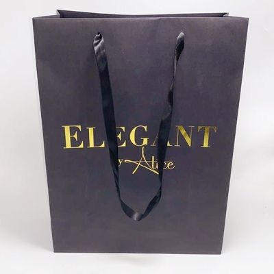 Guter Preis Kleidungs-Gewohnheit druckte Papiertüten personifizierte Kraftpapier-Taschen mit Band-Griff Online