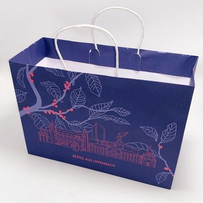 Guter Preis Farbige Handwerks-Gewohnheit druckte die Papiertüten, die mit klebrigem Papiergriff aufbereitet wurden Online