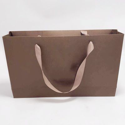 Guter Preis Spitzenkraftpapier-Taschen-Druckband-Tragebeutel tragen Geschenk 31,5 x 6,4 x 19cm Online