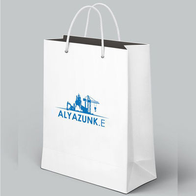 Guter Preis Faltbare Hochzeits-kundenspezifische weiße Papiertüten 200gsm, welche die Oberflächen-Behandlung lackieren Online