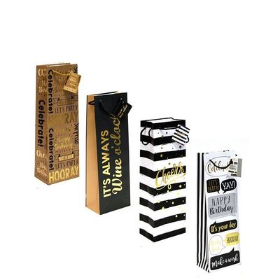 Guter Preis Druckflaschen-Geschenk-Verpackungs-Kästen tragen die verpackenden dauerhaften Papierwein-Taschen Online