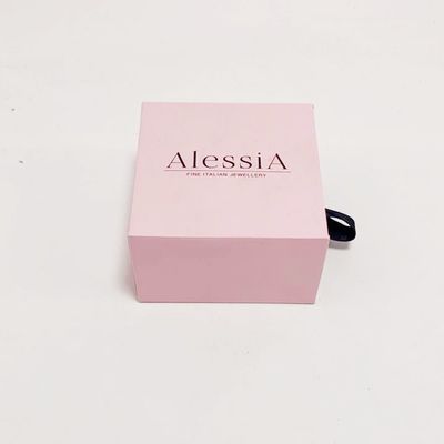 Guter Preis Rosa Farbschmuck-Papierkasten-Kraftpapier-Ohrring packt kleine Halsketten-Geschenkbox ein Online