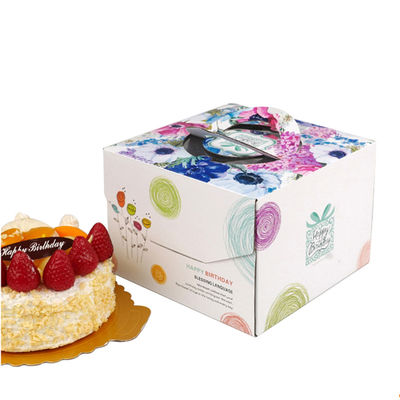 Guter Preis Pappkleiner kuchen packt Geburtstags-Tortenschachtel mit Griff Curragated-Material ein Online