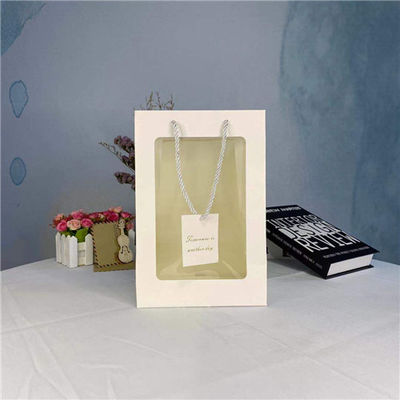 Guter Preis Weihnachtspapiergeschenk-Taschen mit klarem PVC-Fenster Online
