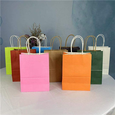 Guter Preis Lebensmittelgeschäft-weiße Brown-Kraftpapier-Geschenk-Tasche mit Griff Online